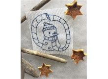 Stickdatei - Schneemann Alphabet Buchstabe O